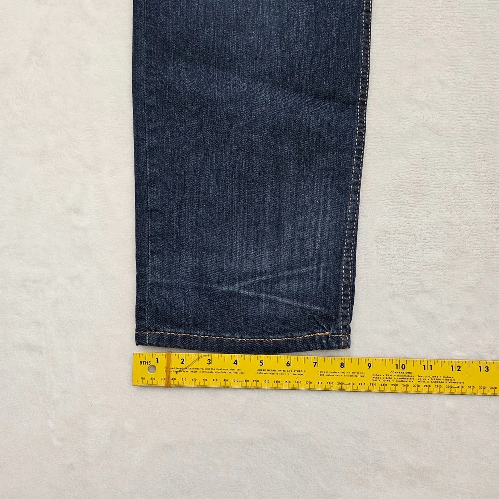 NEW Levi's 502 Taper Jeans Mens 40x29 Dark Blue Stretch Regular Fit Denim Casual
